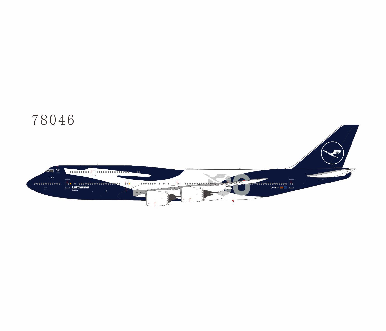 ルフトハンザ航空 D-ABYN B747-8 1/400 NGmodel ルフトハンザ 747-8 D-ABYN 100周年記念塗装 1/400 78046