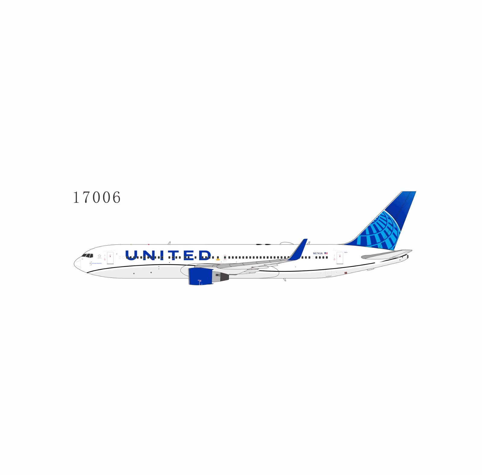 NGmodel ユナイテッド航空 767-300ER N674UA 1/400 17006