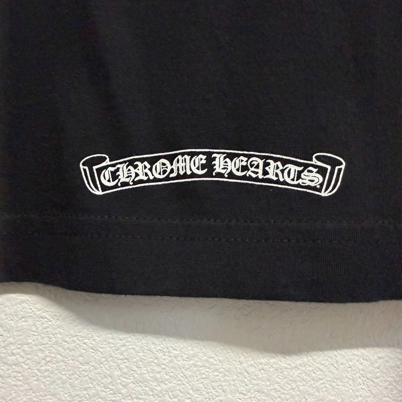 CHROME HEARTS FOTI Scroll Label クロムハーツ フォッティ コラボ スクロールラベル 黒 ブラック 青 ブルー 半袖 Tシャツ トップス メンズ レディース Mサイズ 極美品 2498