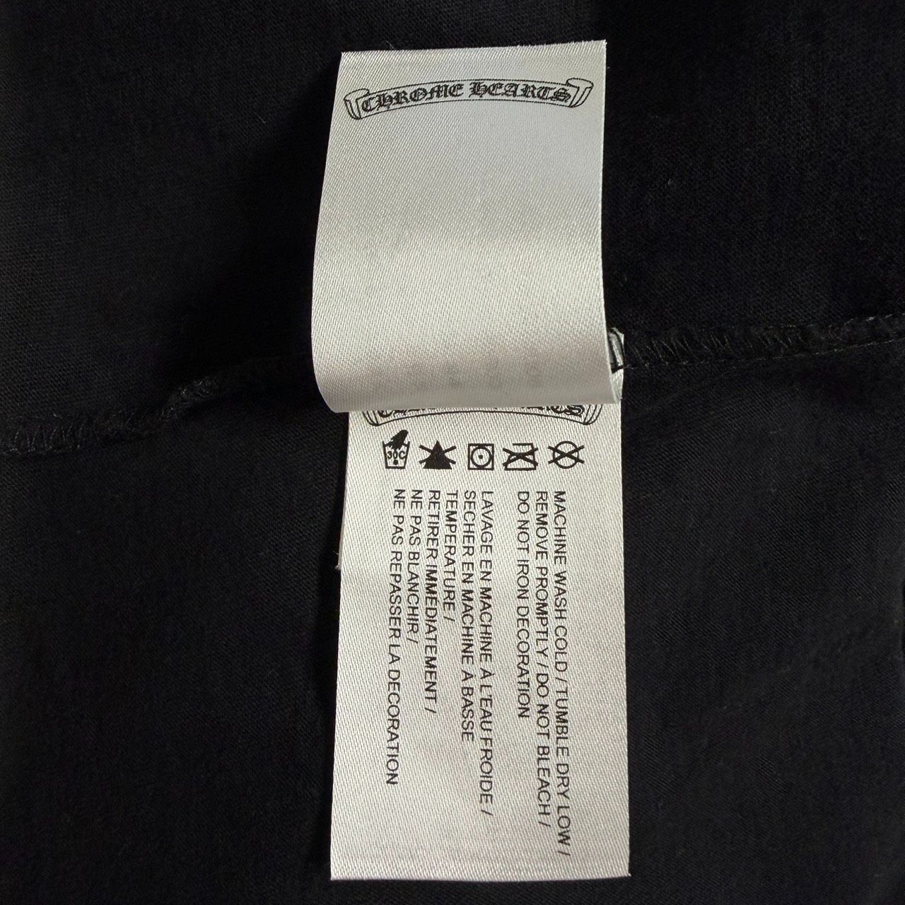 CHROME HEARTS FOTI Scroll Label クロムハーツ フォッティ コラボ スクロールラベル 黒 ブラック 青 ブルー 半袖 Tシャツ トップス メンズ レディース Mサイズ 極美品 2498