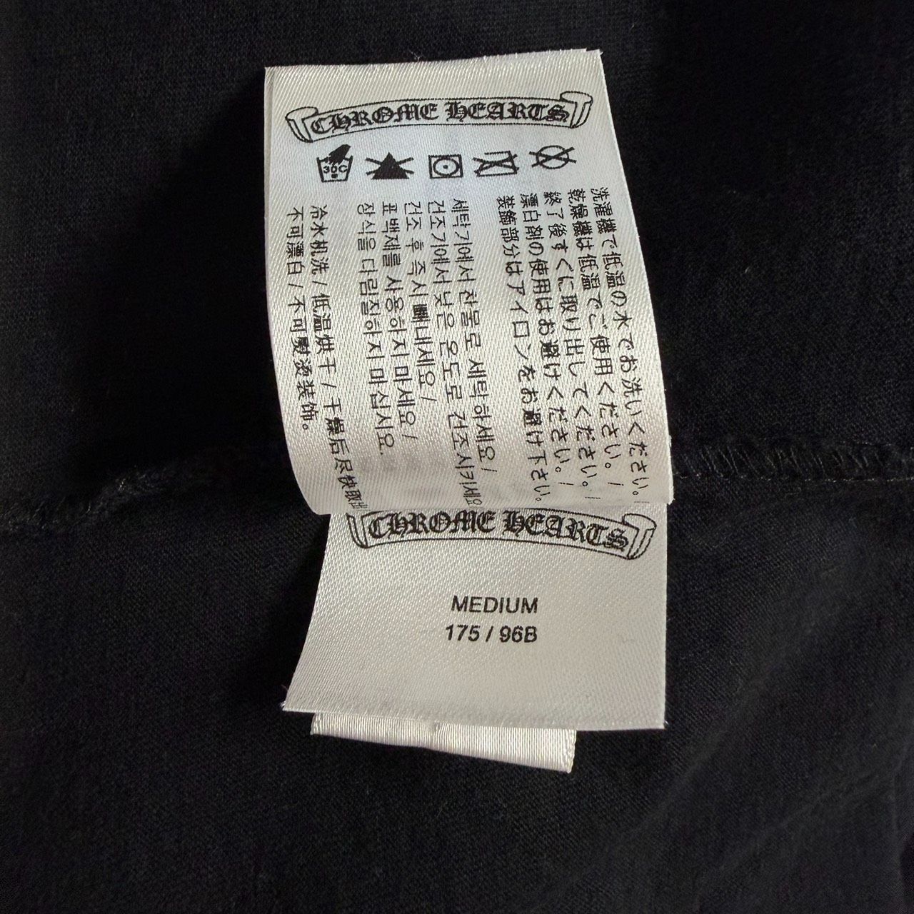 CHROME HEARTS FOTI Scroll Label クロムハーツ フォッティ コラボ スクロールラベル 黒 ブラック 青 ブルー 半袖 Tシャツ トップス メンズ レディース Mサイズ 極美品 2498