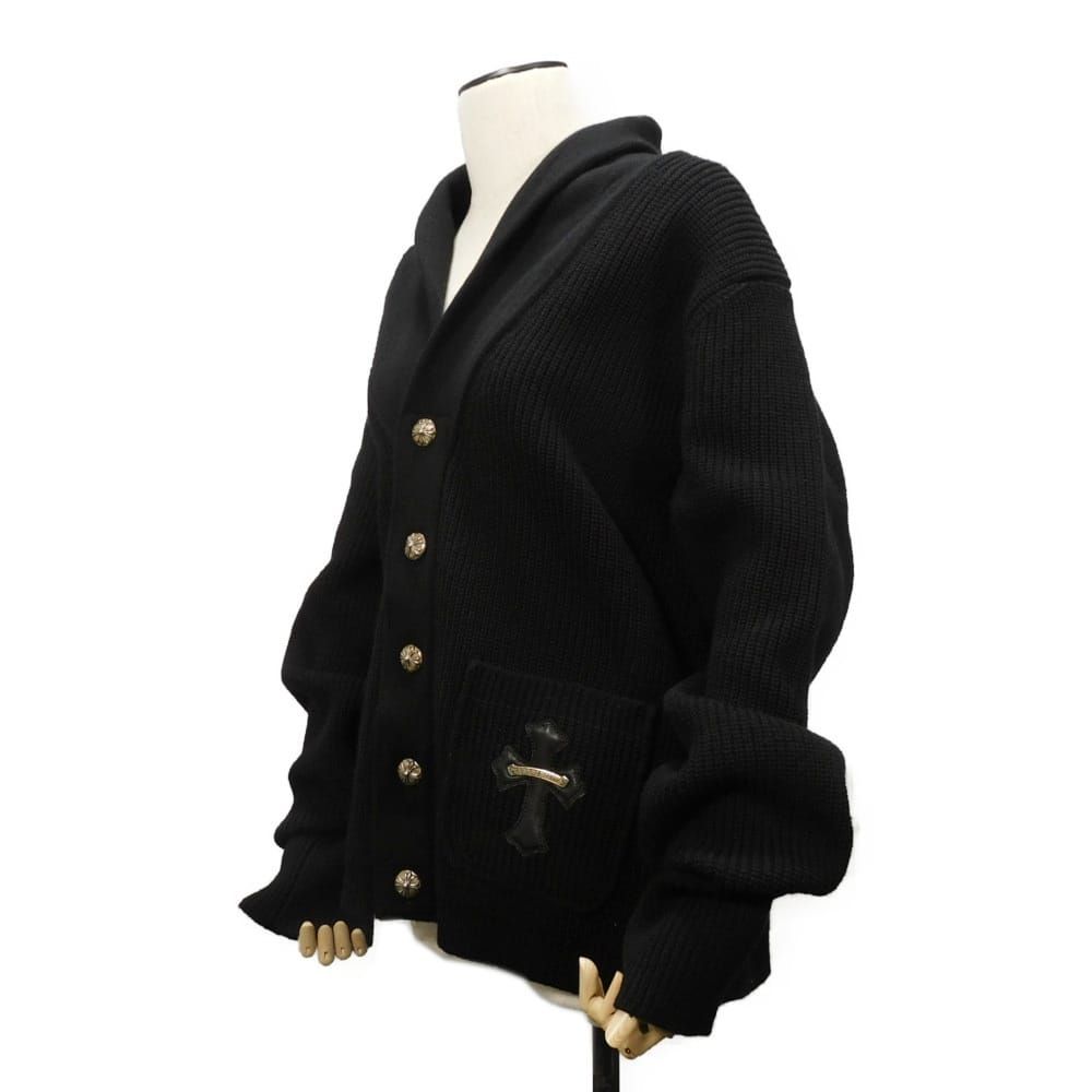 CHROME HEARTS クロムハーツ WTR M BAIT & TACKLE CARDIGAN レザー