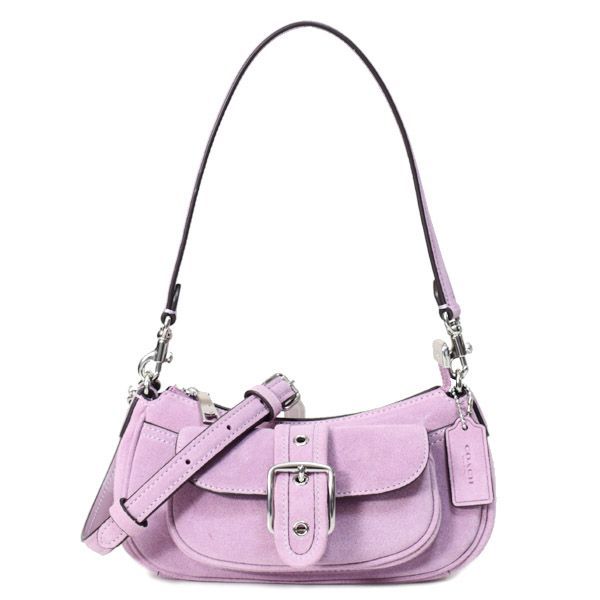 コーチ バッグ COACH スエード レザー ミニ アシュトン 2way クロスボディ 斜め掛け ショルダー ハンドバッグ ライトバイオレット CDB12