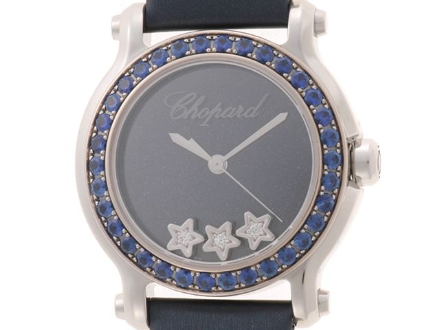 Chopard ショパール ウォッチ ハッピースポーツ スターダイヤ サファイアベゼル 時計 8509 クォーツ ステンレス レディース【中古】 258,836円