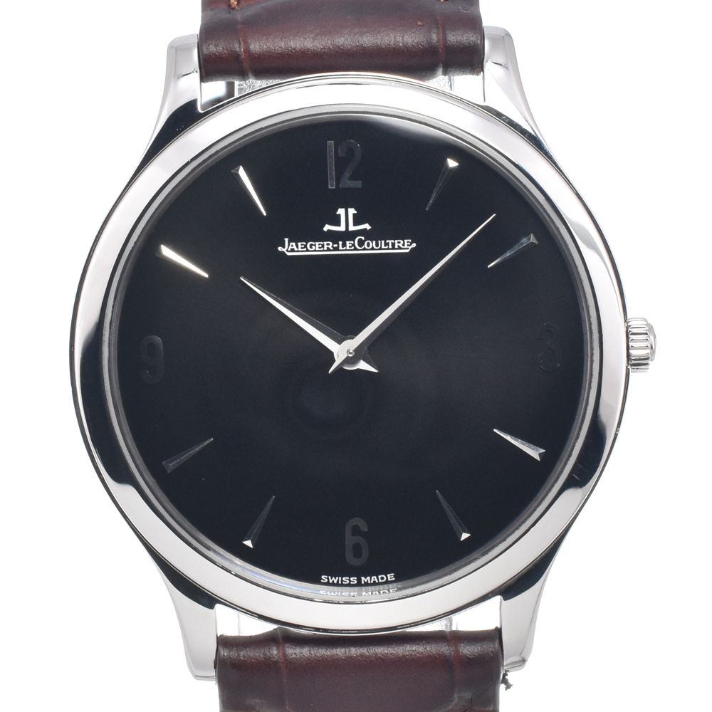 ジャガー・ルクルト JAEGER-LECOULTRE 145.8.79.S マスター ウルトラスリム ブラック 手巻き メンズ 美品 箱付き 腕時計 I#147058