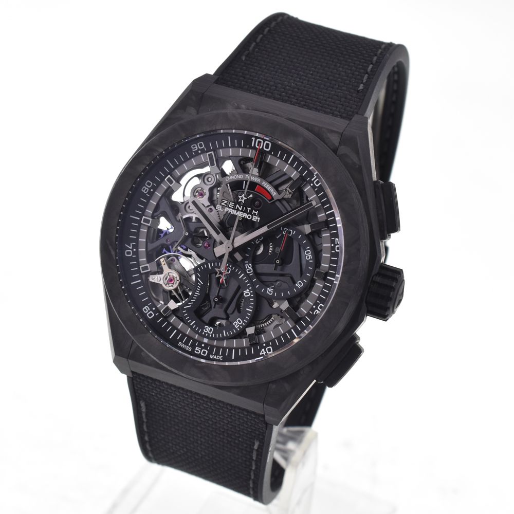 ゼニス ZENITH 10.9000.9004/96.R921 デファイ エルプリメロ21 ブラック 自動巻き メンズ 美品 箱・保証書付き 腕時計 I#147939