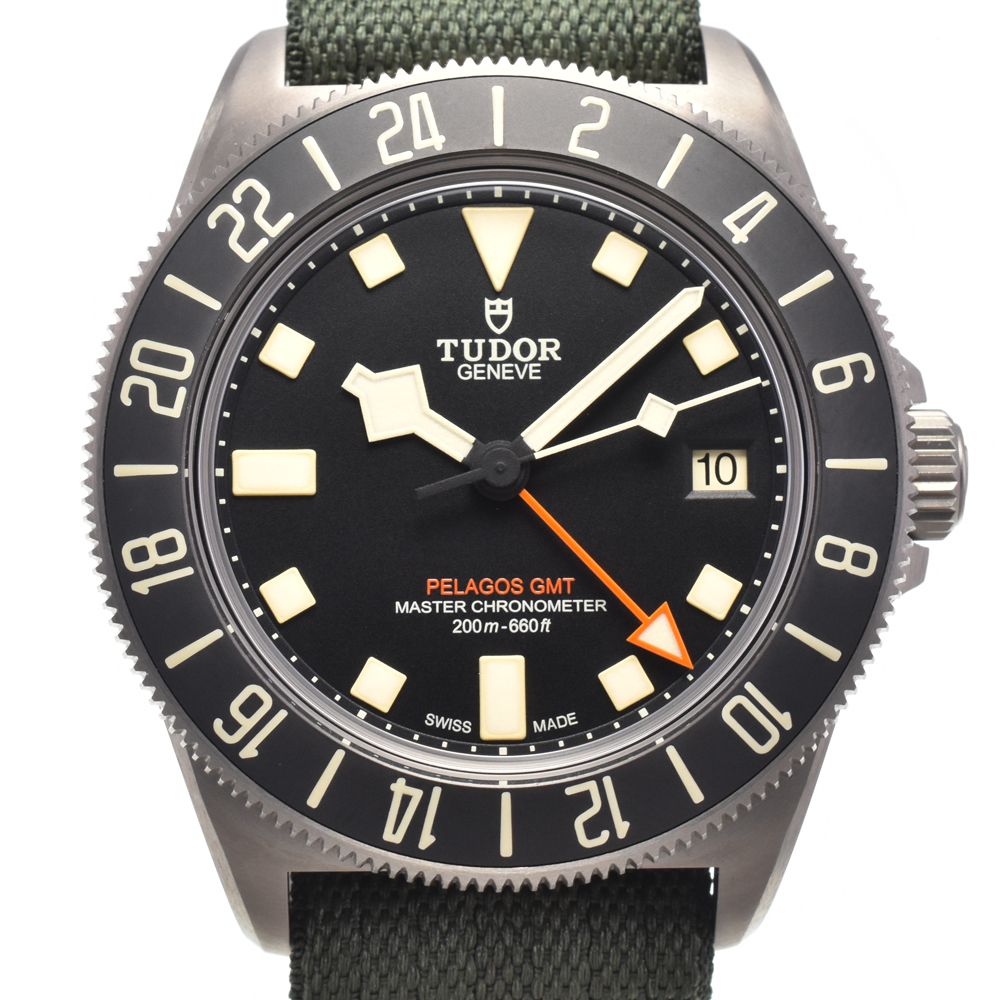 チューダー TUDOR 2542G267 ペラゴス デイト ブラック 自動巻き メンズ 美品 箱・保証書付き 腕時計 I#147977