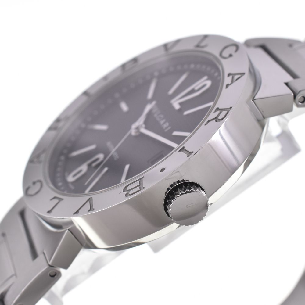ブルガリ BVLGARI BB38SS AUTO ブルガリブルガリ デイト ブラック 自動巻き メンズ 良品 箱・保証書付き 腕時計 I#147535