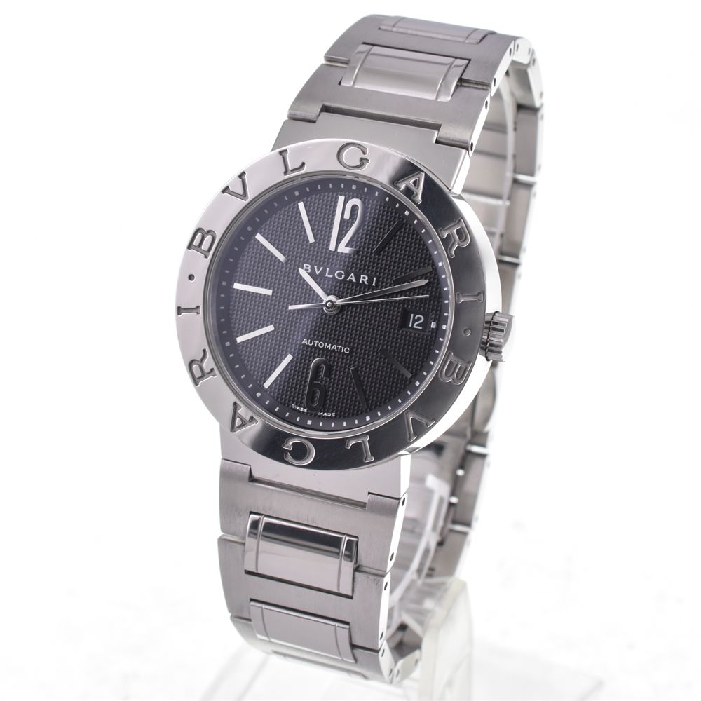 ブルガリ BVLGARI BB38SS AUTO ブルガリブルガリ デイト ブラック 自動巻き メンズ 良品 箱・保証書付き 腕時計 I#147535