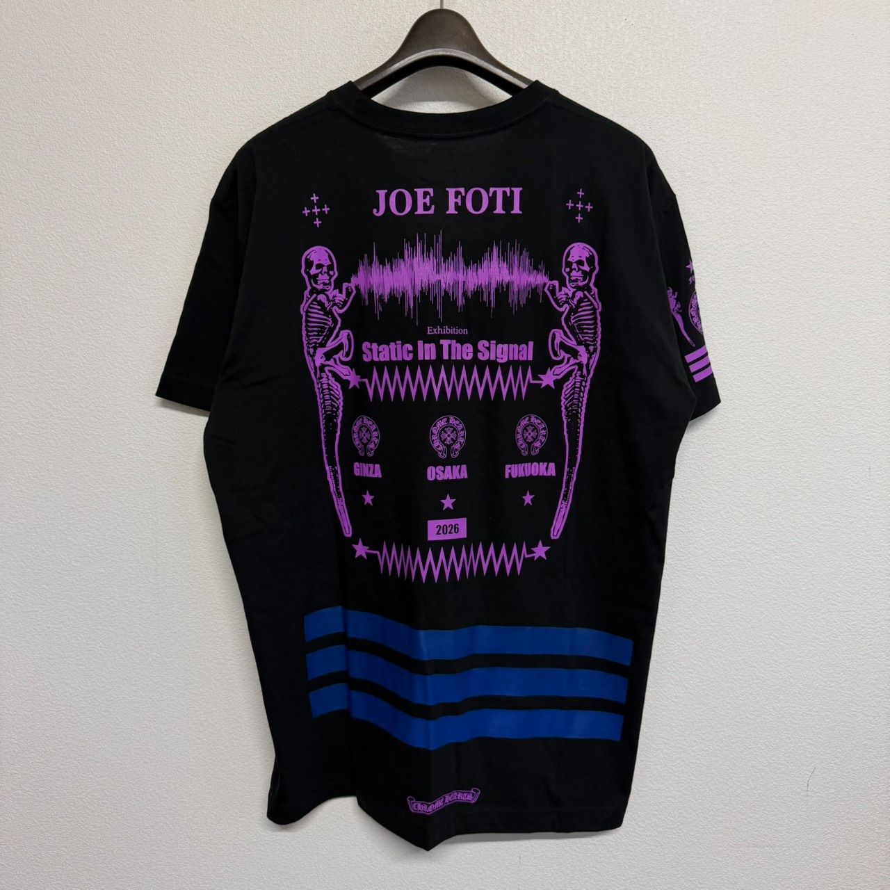 CHROME HEARTS JOE FOTI クロムハーツ フォッティ コラボ 2026 黒 ブラック 青 ブルー 紫 パープル 半袖 Tシャツ トップス メンズ レディース XLサイズ 新品未使用 2507