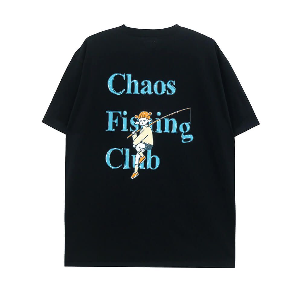 CHAOS FISHING CLUB T-SHIRT カオスフィッシングクラブ Tシャツ 2026 ONNA BLACK　スケートボード スケボー