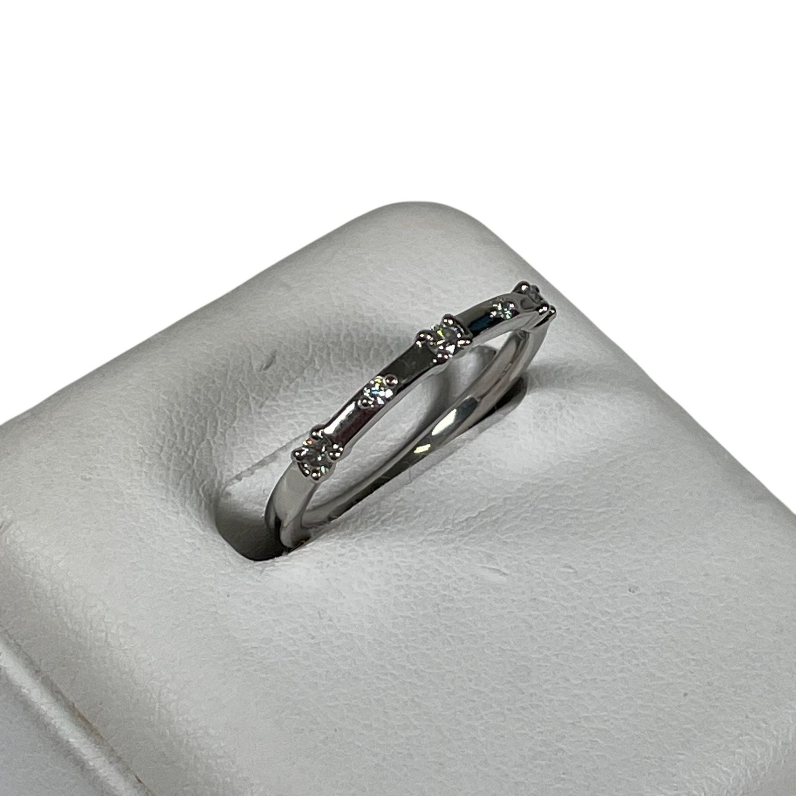 Pt900 ダイヤリング 0.12ct 約11号 総重量約3.2g