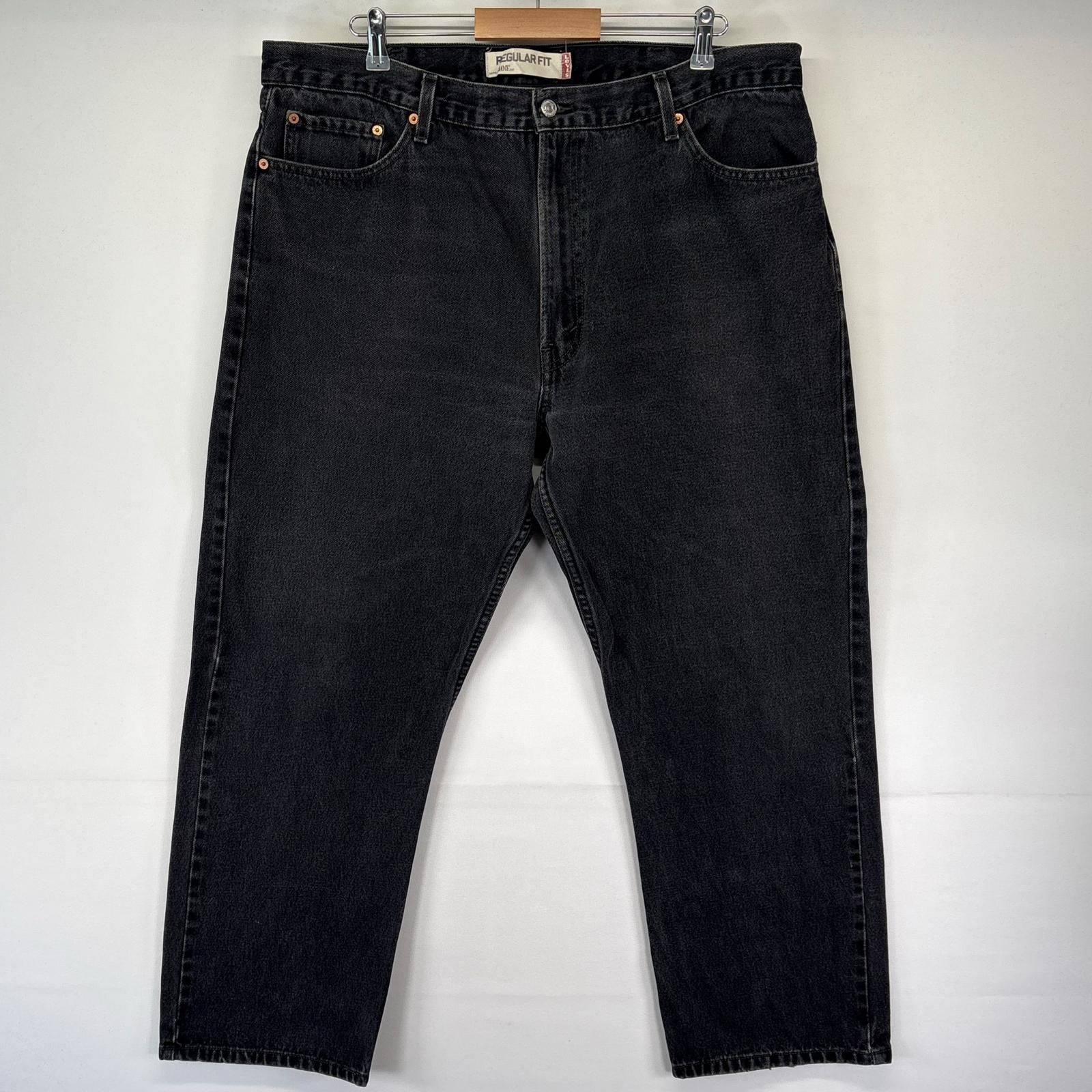 古着 リーバイス Levi's デニム パンツ 505 ストレート ジップフライ ブラックデニム 大きいサイズ 42x30 ブラック系 メンズ