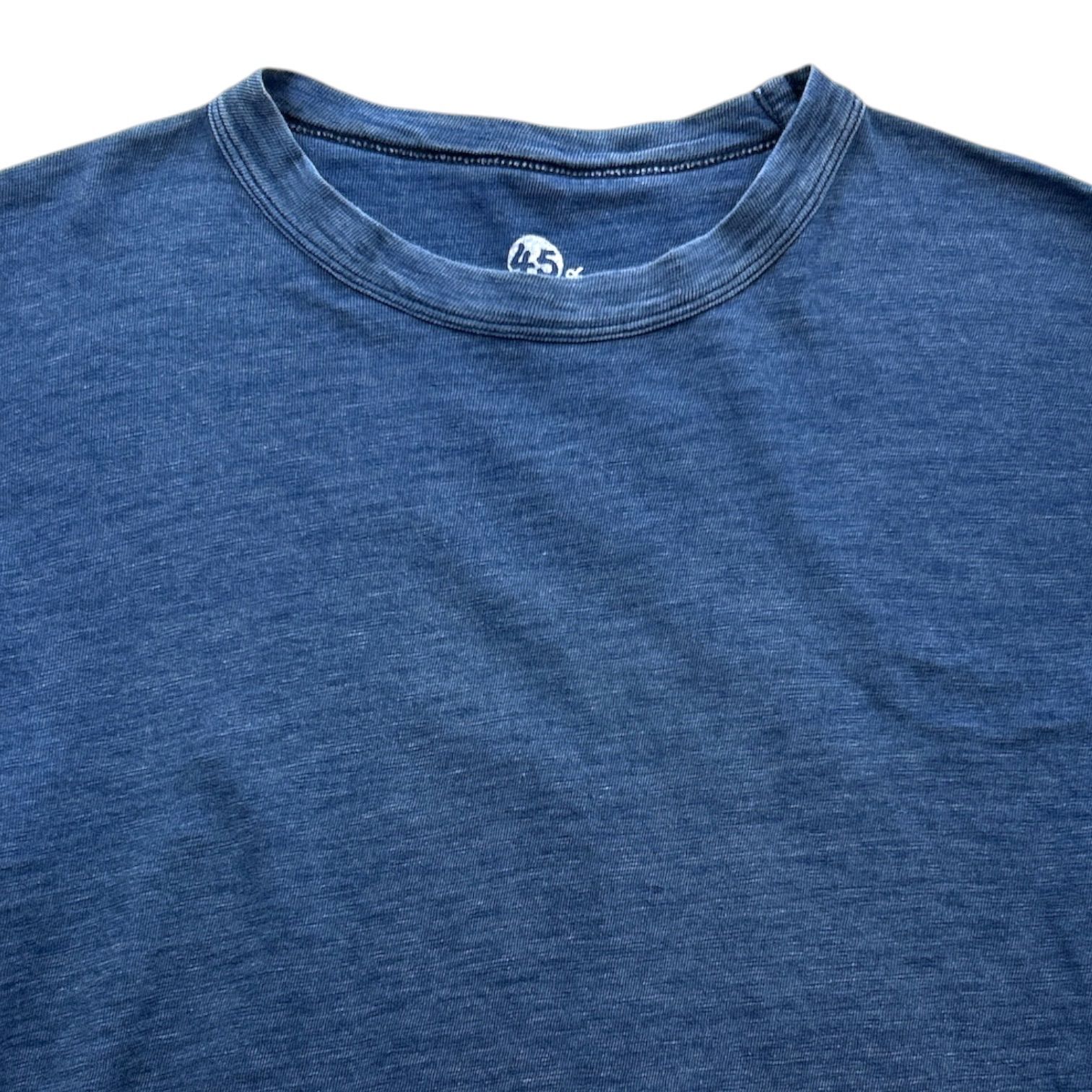 45R フォーティーファイブアール インディゴ染めロンT Tシャツ
