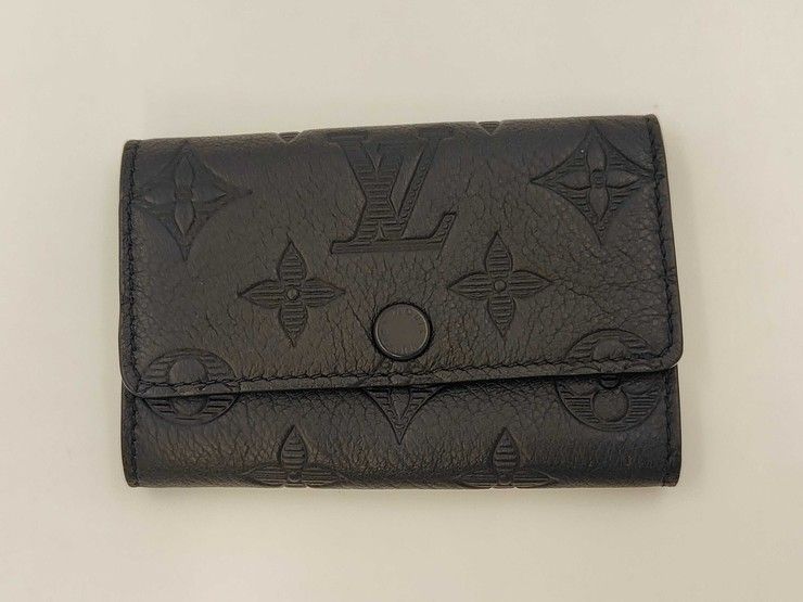 LOUIS VUITTON ルイヴィトン キーケース ミュルティクレ6 M14825 ブラック系 モノグラム シャドウ ユニセックス シルバー金具 美品