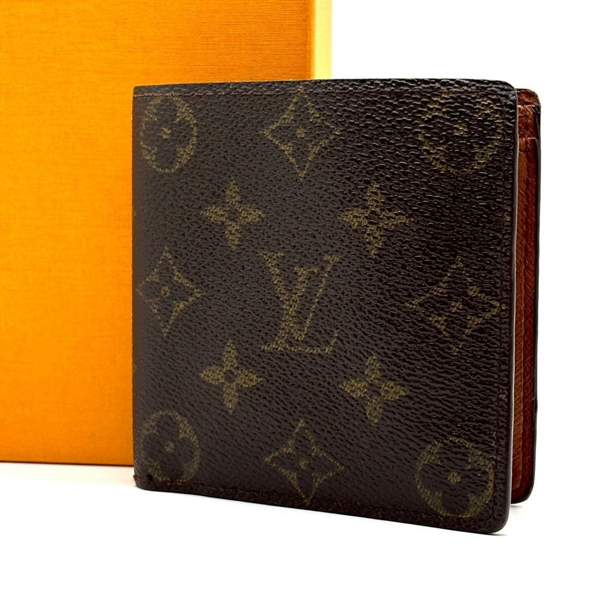 【馴染むほどに格になる】　LOUIS VUITTON　二つ折り財布 モノグラム マルコ コンパクトウォレット ヴィンテージ　ブラウン