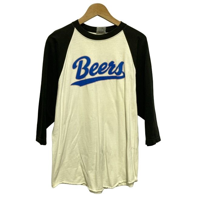 【中古】　Stanley Desantis　ラグランTシャツ　90s vintage　90年代　OLD　七分袖　トップス　クルーネック　プリント　NLB　USA製　古着　/7064