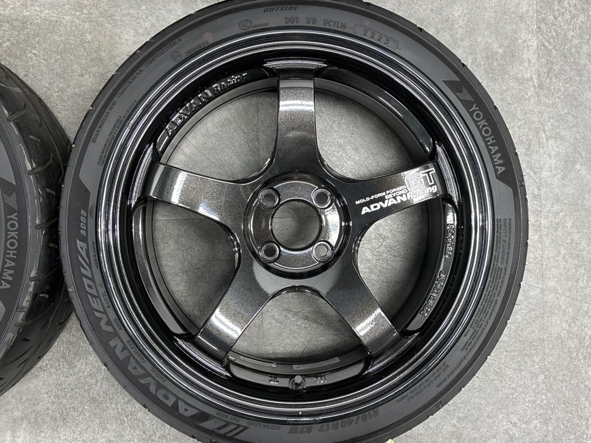 鍛造 美品】ADVAN Racing GT BEYOND 17in 8J +35 PCD100 ヨコハマ 