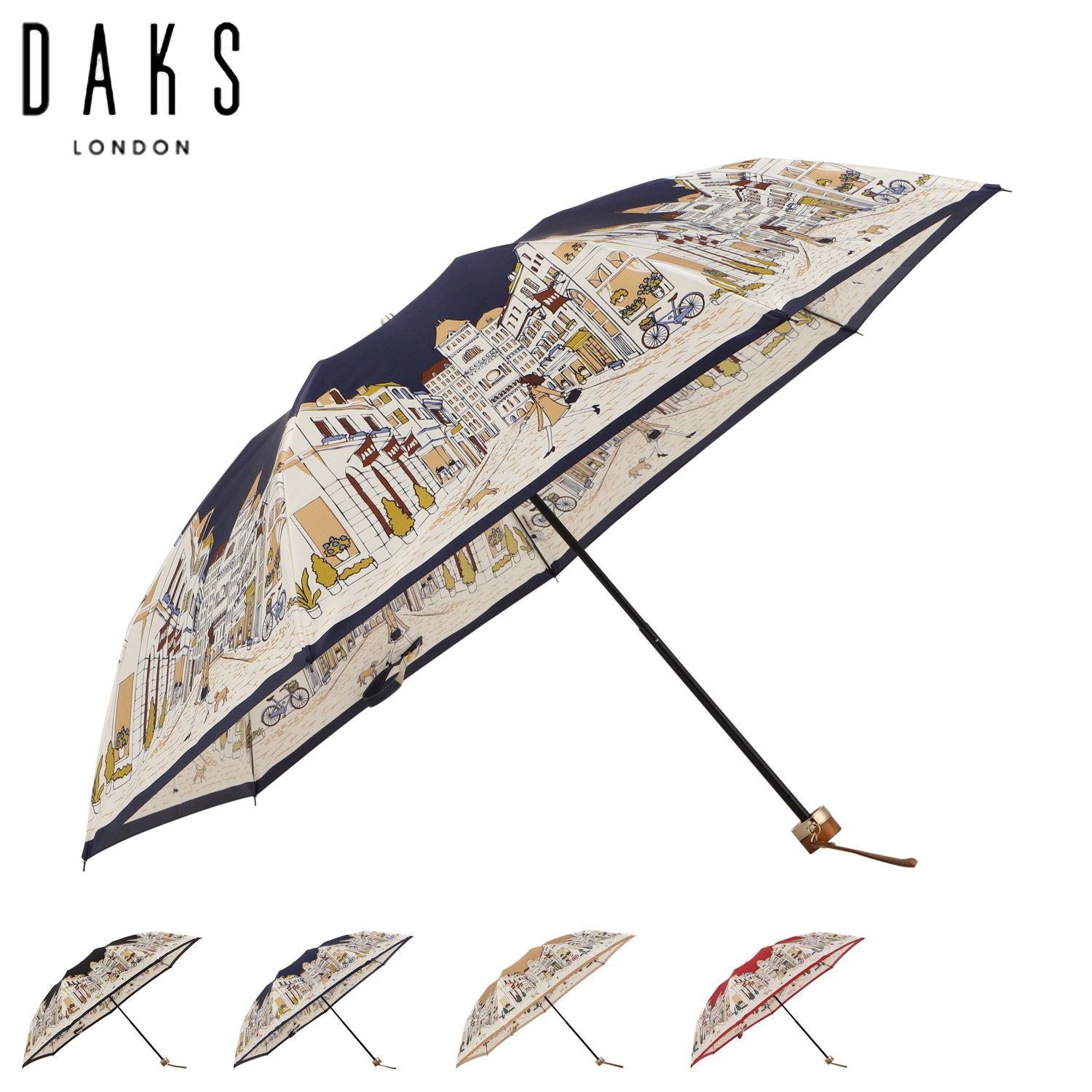ダックス DAKS 折りたたみ傘 雨傘 レディース 55cm 軽量 コンパクト 日本製 21-125-11109-02