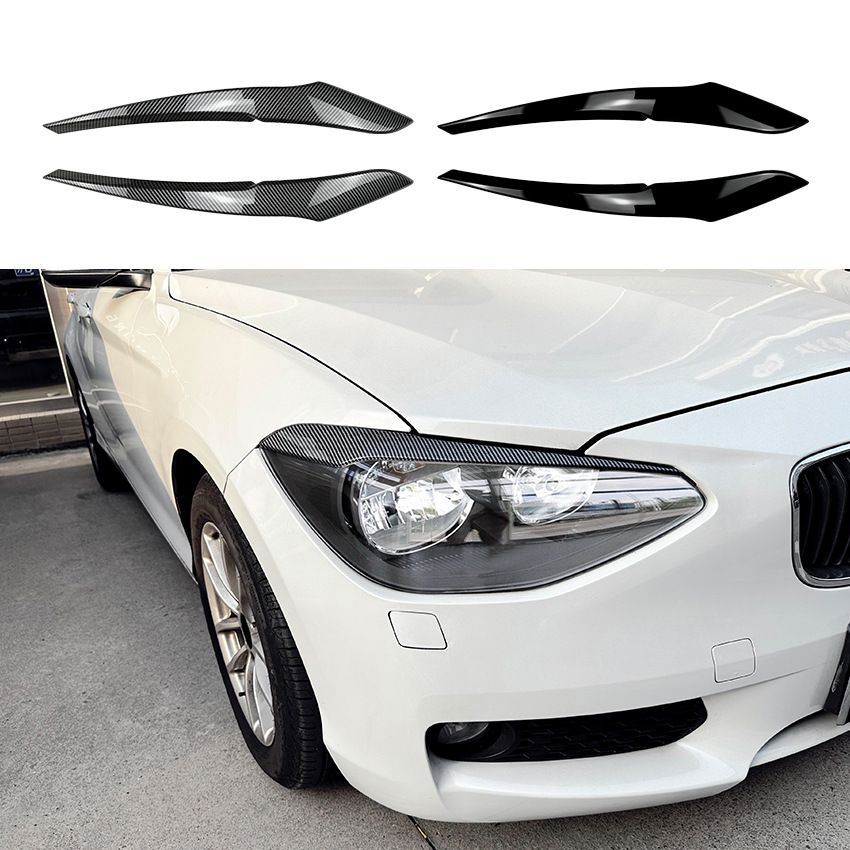 【送料無料】BMW 1シリーズ F20/F21 (BMW 1 Series F20/F21) 前期 2011-2014 ローグレード用 ヘッドライトアイブロウ デカール ドレスアップ カスタム スポーティ 簡単貼付 アクセサリー