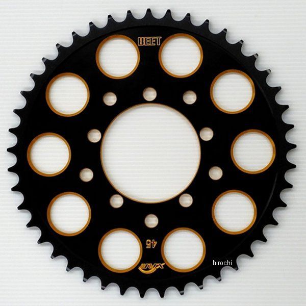0695-H02-41 ビート BEET X.A.Mジャパン リアスプロケット CBX400F ブラック/ゴールド