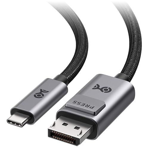 Cable Matters 40Gbps 双方向 USB-C DisplayPort 2.1 ケーブル 1.8m｜8K@120Hz / 4K@480Hz｜DP40（UHBR10）｜DisplayPort Type-C 変換ケーブル｜DP Alt Mode対応t