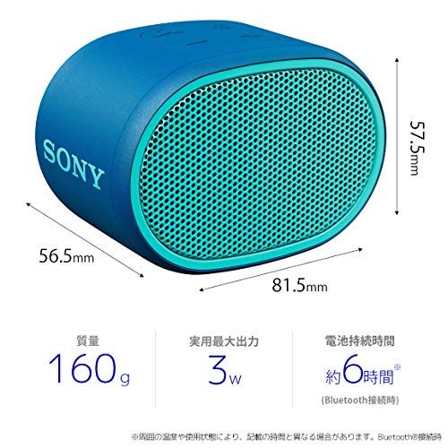 ソニー(SONY) ワイヤレスポータブルスピーカー SRS-XB01 L : 防水