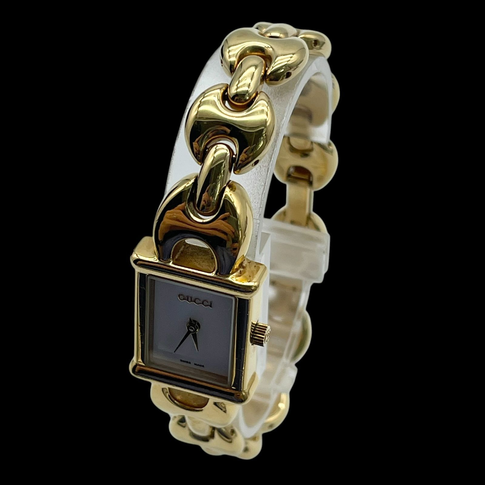 新品電池 稼働品 GUCCI グッチ レディース腕時計 1800L クォーツQZ