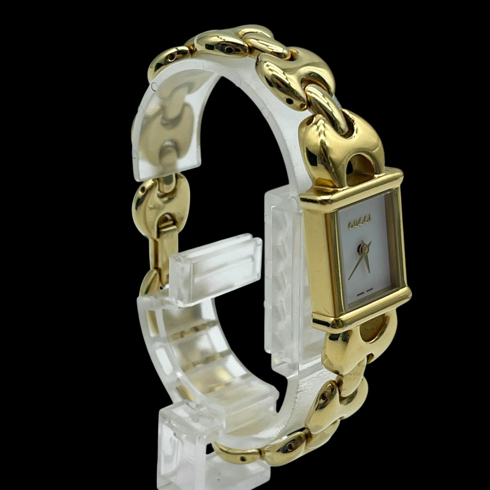 新品電池 稼働品 GUCCI グッチ レディース腕時計 1800L クォーツQZ