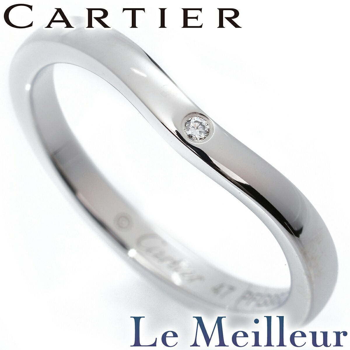 新品仕上済】 Cartier バレリーナ ダイヤモンド プラチナ Pt950 カーブ 