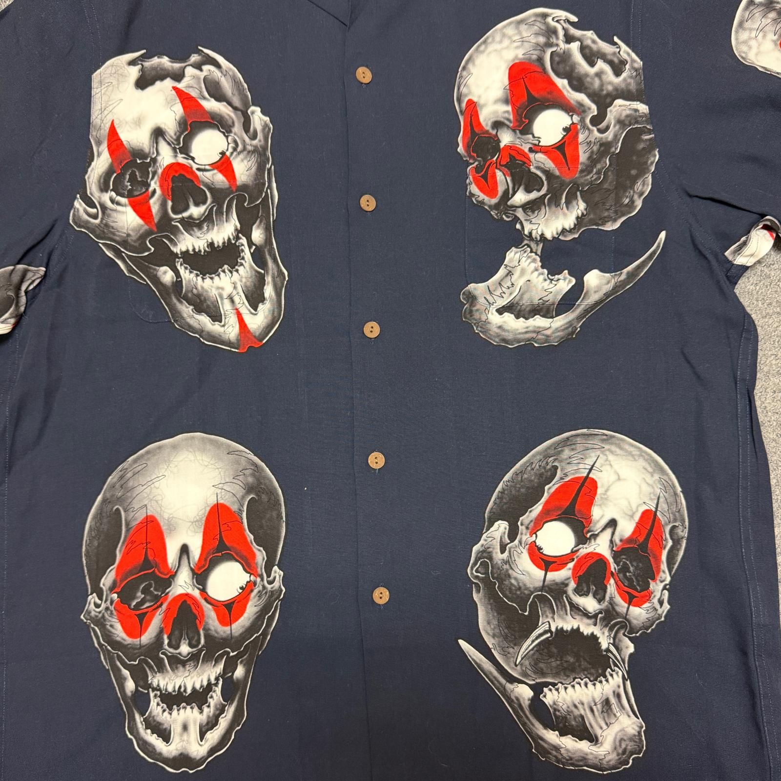 参考上代57200円 未使用 WACKO MARIA 56 TATTOO STUDIO L/S HAWAIIAN