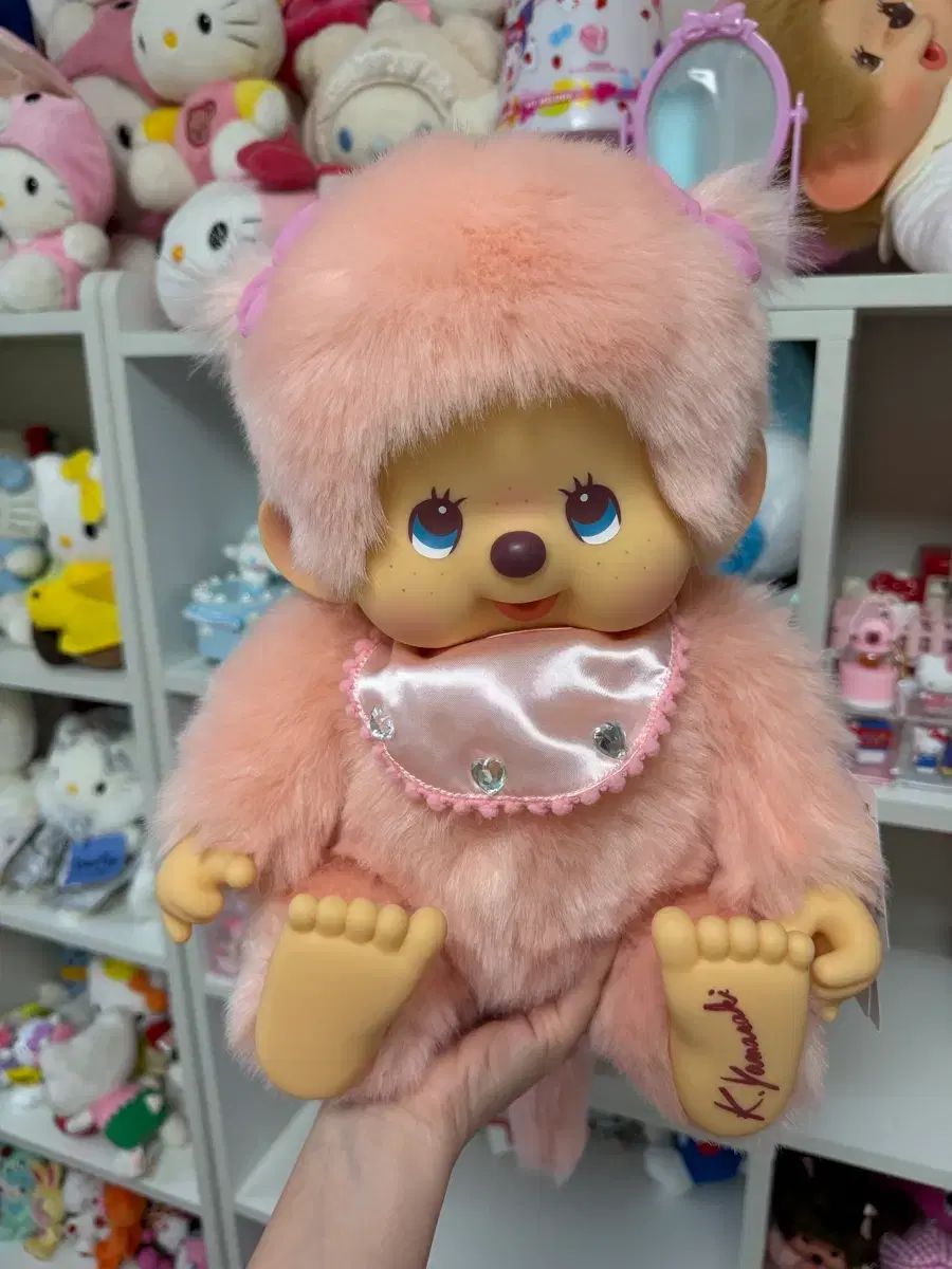 新品 ダイヤモンドアート ピンク 大型 モンチッチ