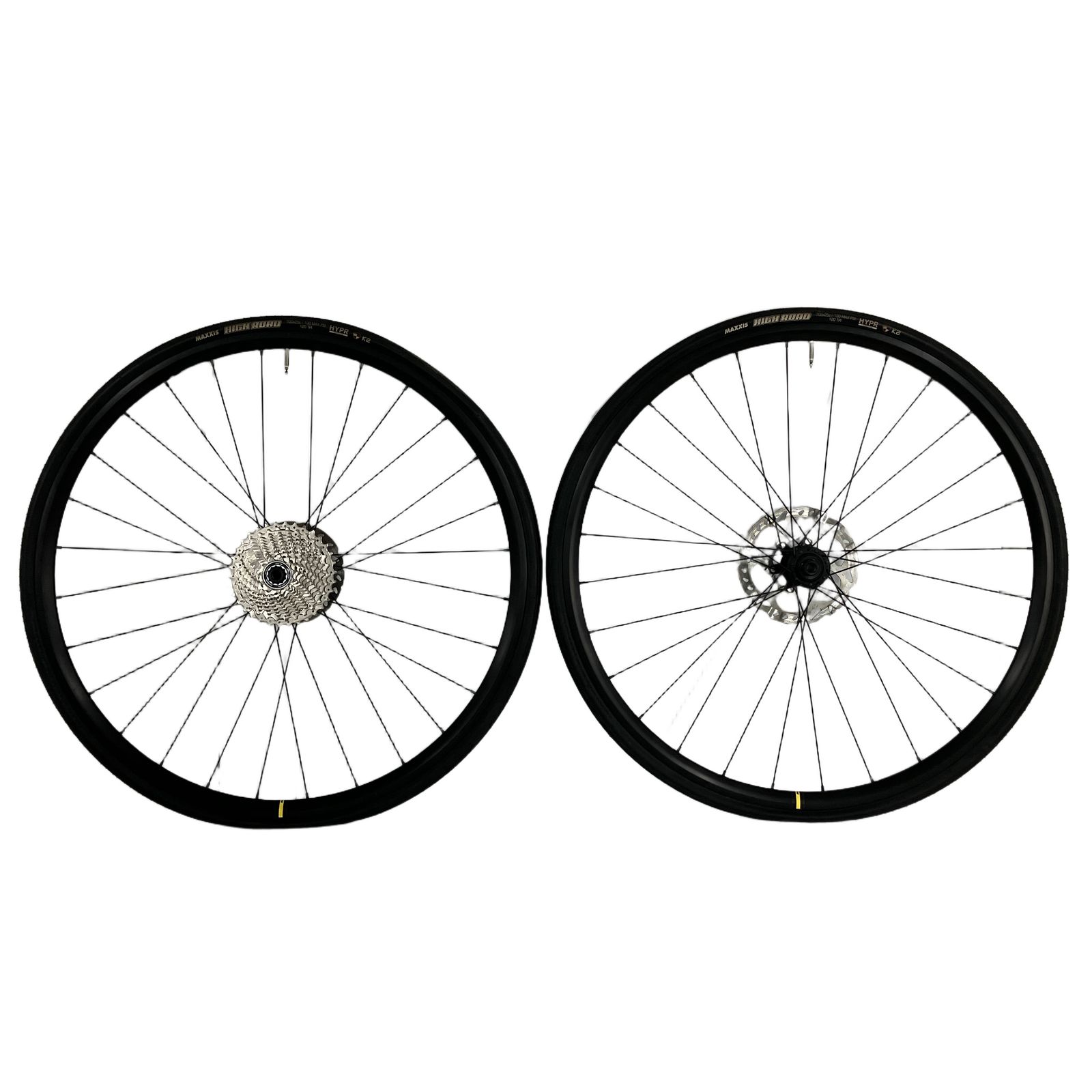 MAVIC OPEN DISC MAXXIS HIGH ROAD 700x25c 130 MAX PSI 前後 ホイール セット ジャンク Y11190980