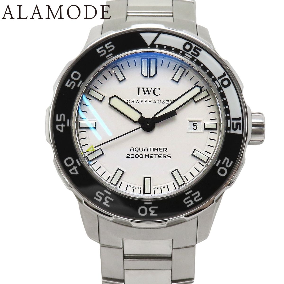 【保証書付】IWC アクアタイマー オートマチック2000 IW356805 SS ホワイト 自動巻き メンズ 40802180442【中古】【アラモード】