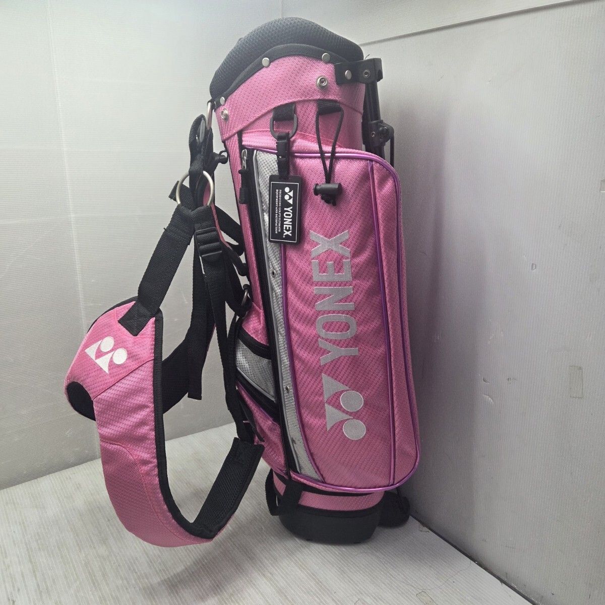 S04491 YONEX ヨネックス キャディバッグ スタンド式 軽量 ピンク コンパクト 練習用 ゴルフ スポーツ