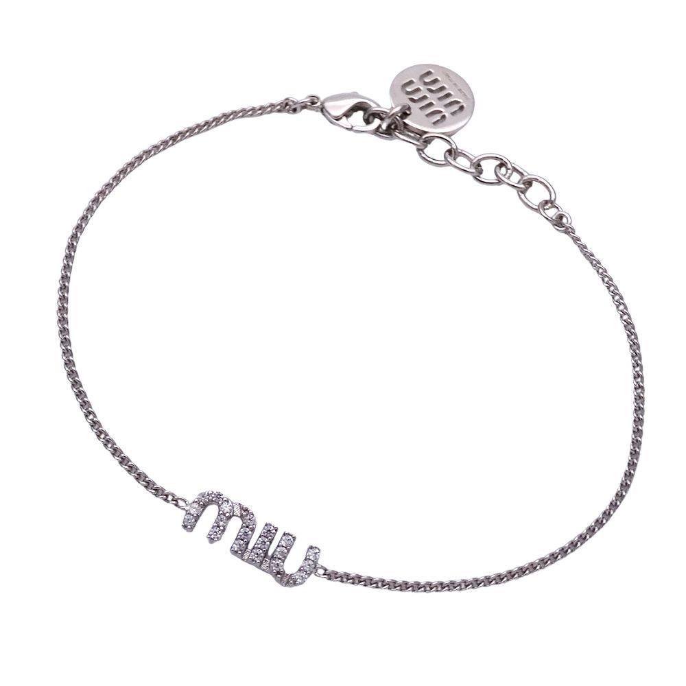 ミュウミュウ MIUMIU ブレスレット レディース ブランド メタル ライン