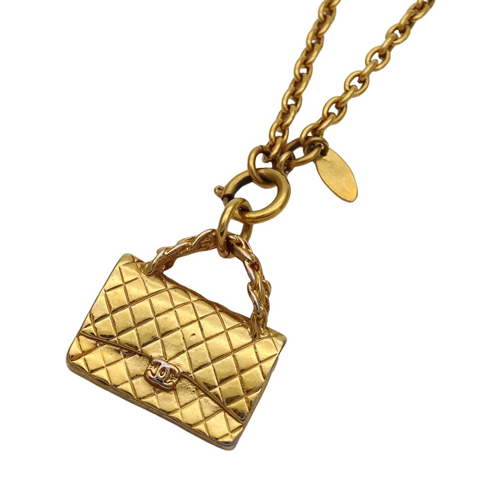 シャネル CHANEL ネックレス レディース メンズ ブランド マトラッセ GP ゴールド バッグモチーフ ロングネックレス おしゃれ 【中古】