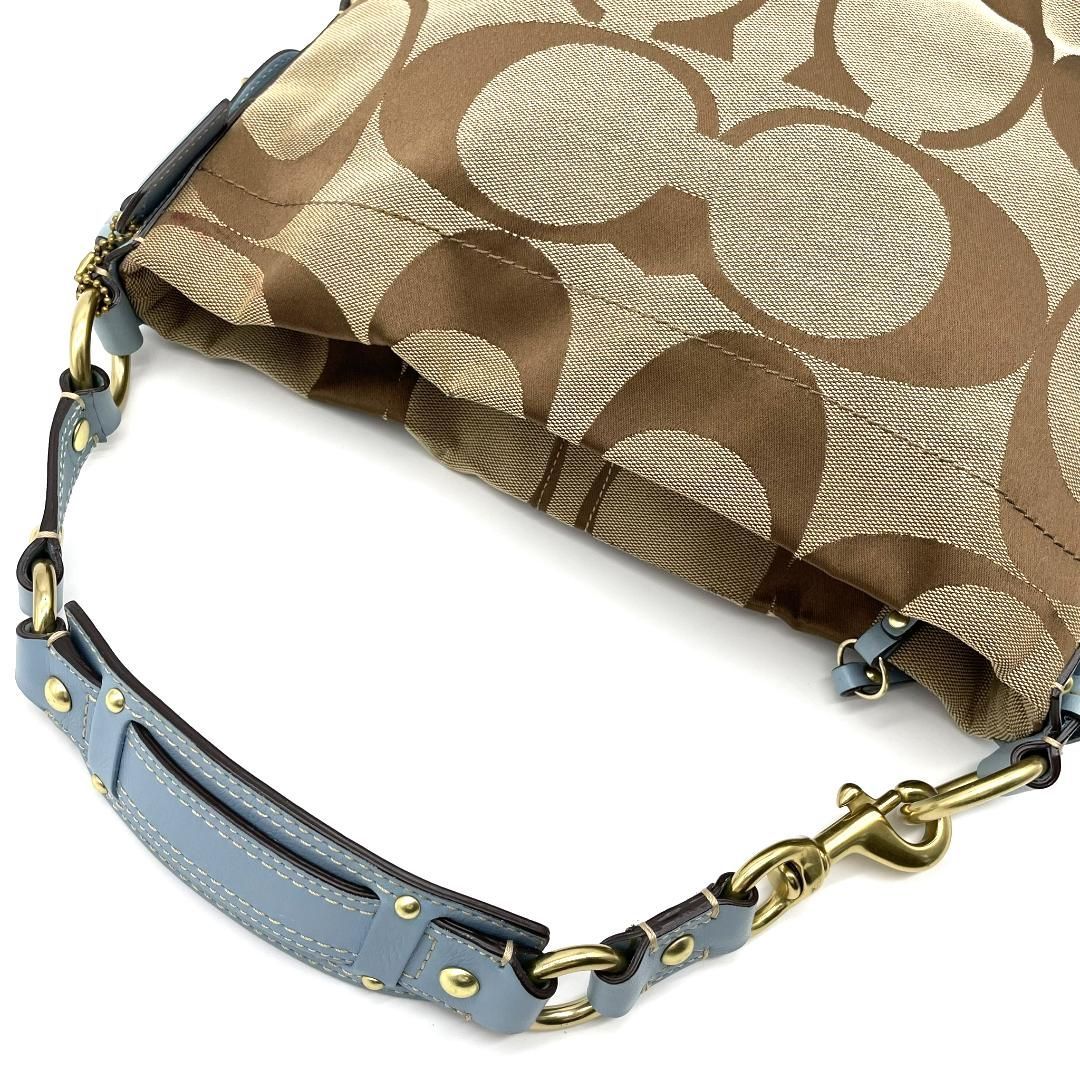 レディース COACH コーチ ターンロック ショルダーバッグ シグネチャー 