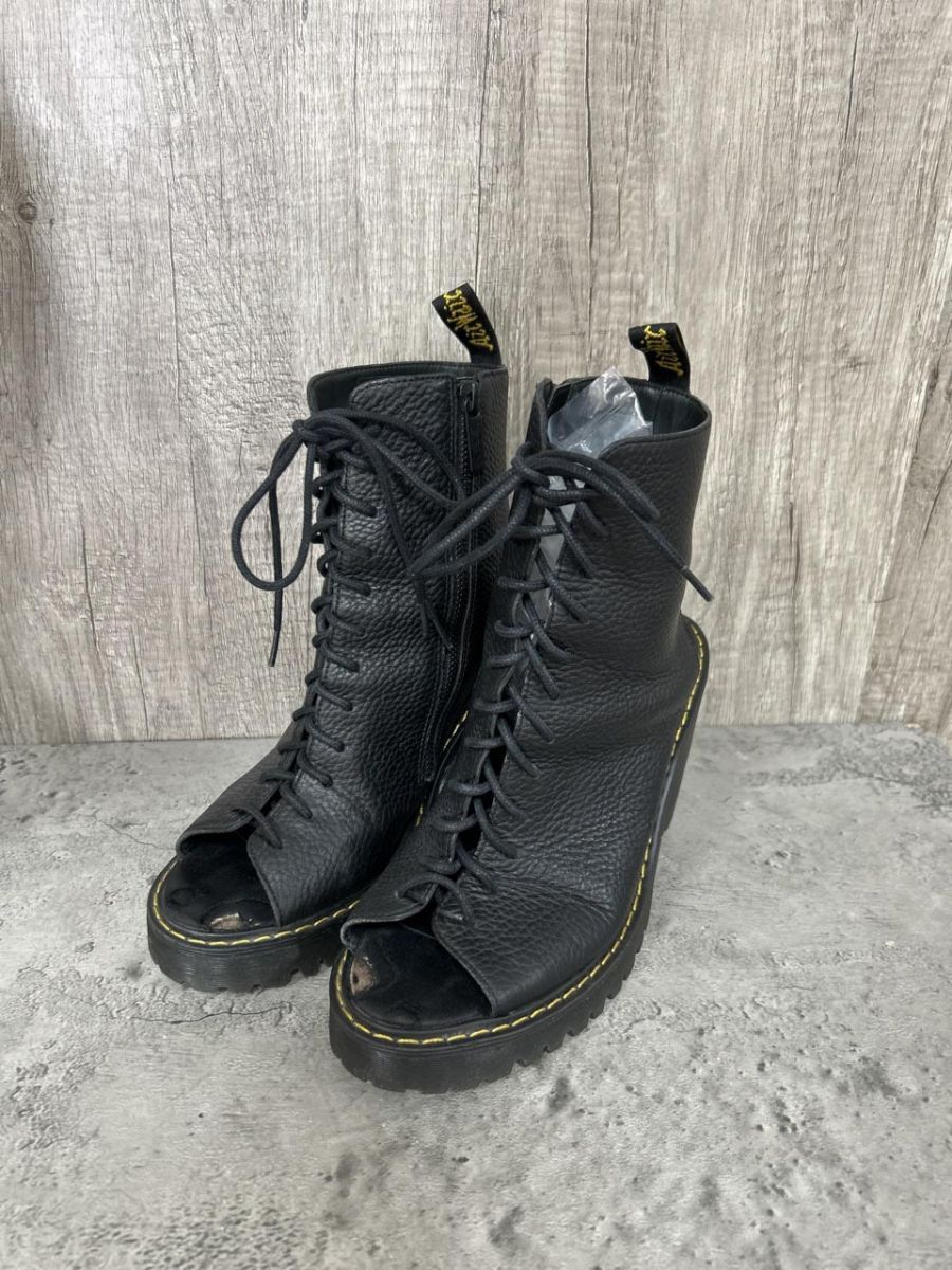 Dr.Martens ドクターマーチン サンダル レースアップ ブーツ size38/黒 ■◆◎レディース
