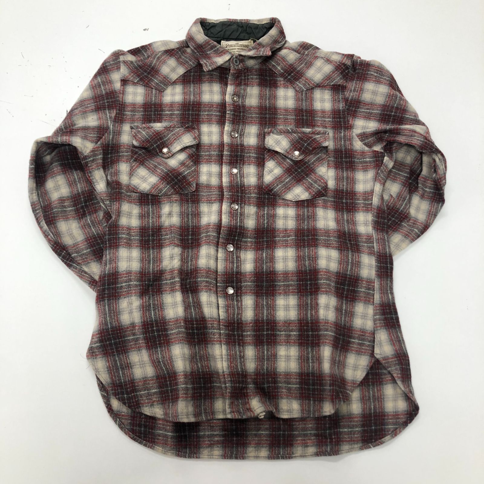 Pendleton ペンドルトン ネルシャツ USA アメリカ製 Lサイズ RED レッド BLACK ブラック シャツ 70-80s チェック柄 長袖