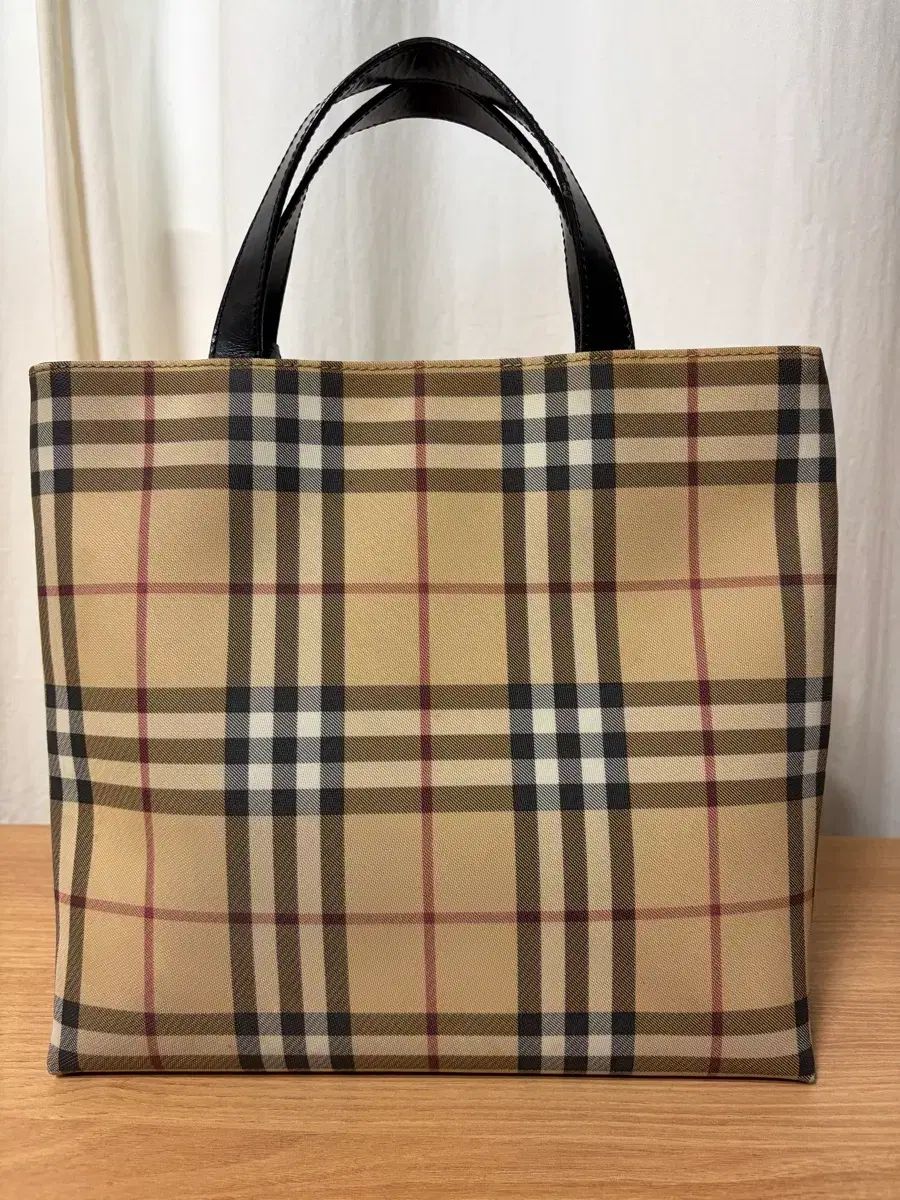 BURBERRY バーバリー ノヴァチェック PVC トートバッグ ベージュ