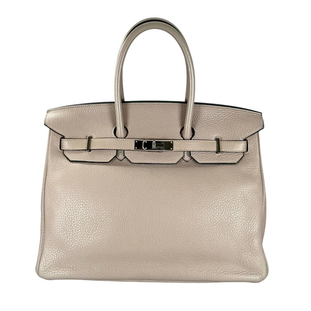 エルメス ハンドバッグ レディース バーキン35 シールド金具 HERMES □P刻 トリヨン ベージュ シールド金具 美品 2012年【中古品】
