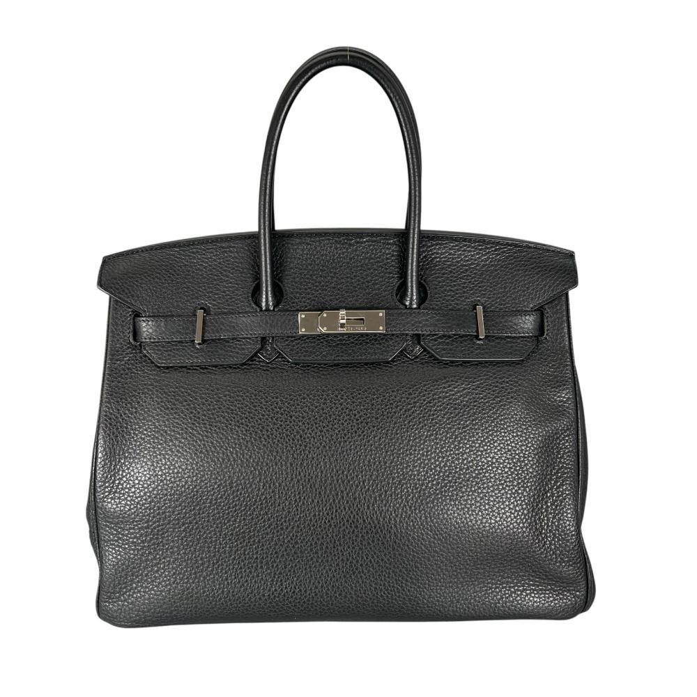 エルメス ハンドバッグ レディース バーキン35 シルバー金具 HERMES □N刻 トリヨンクレマンス ブラック 黒 シルバー金具 美品 2010年【中古品】 833,000円