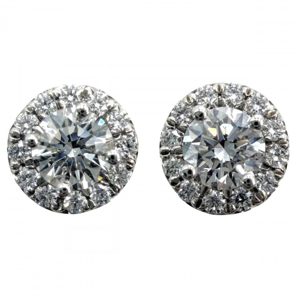 ティファニー ピアス レディース ソレスト ジュエリー アクセサリー TIFFANY&Co. Pt950プラチナ ダイヤモンド 約2.6g 美品【中古品】