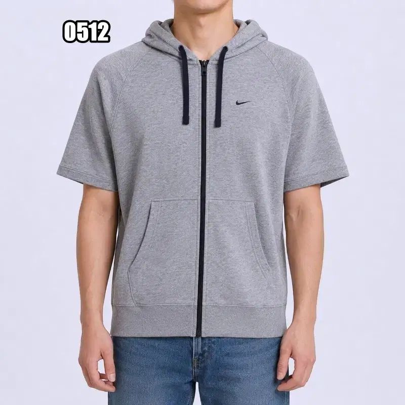 L NIKE Y2K フード 半袖 ジップアップ ジャージ