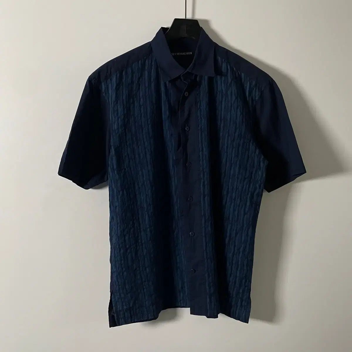 90s ISSEY MIYAKE イッセイミヤケ マン パータン 半袖 シャツ (on 787)