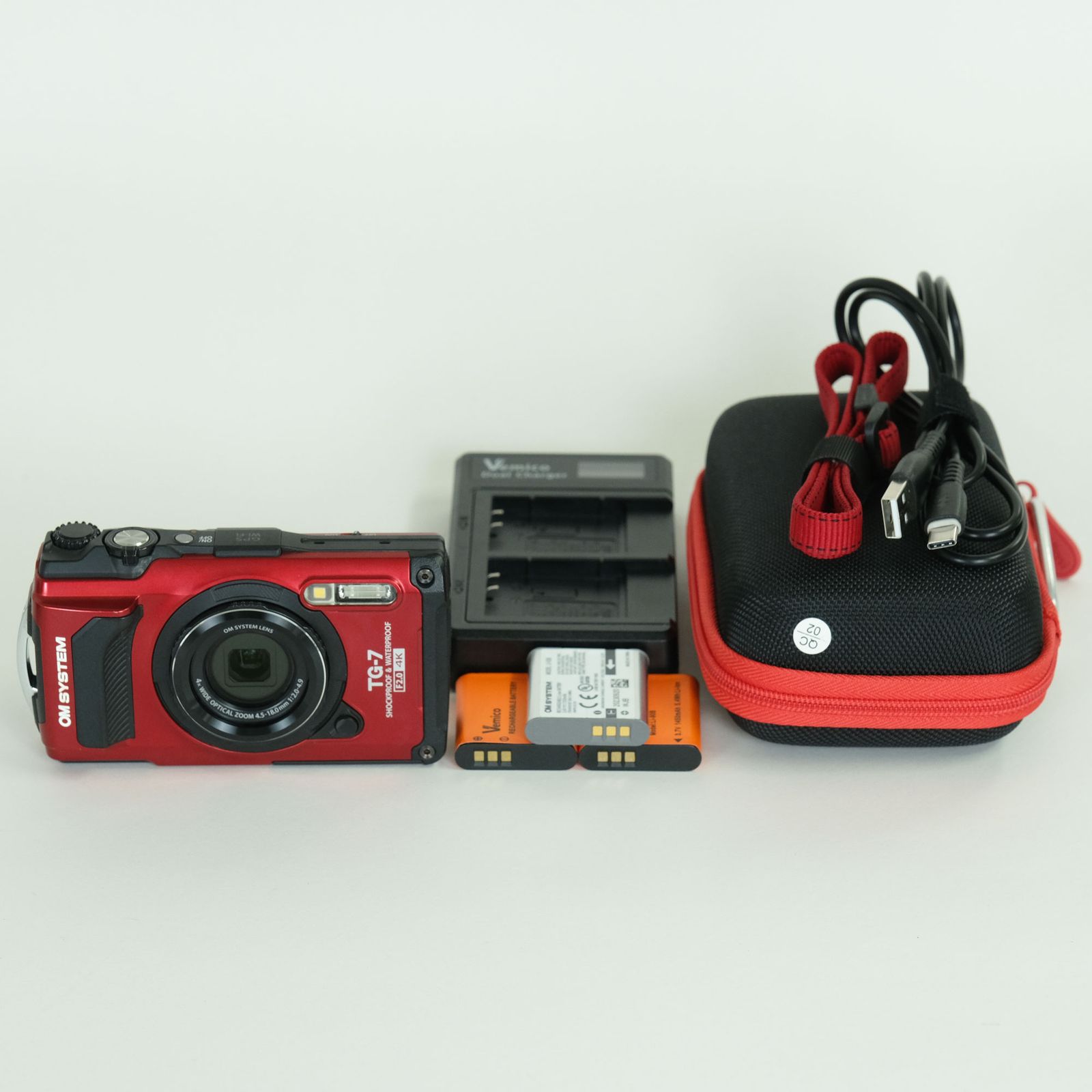 [良品 | シャッター数3,726回] OM SYSTEM Tough TG-7 レッド | コンパクトデジタルカメラ