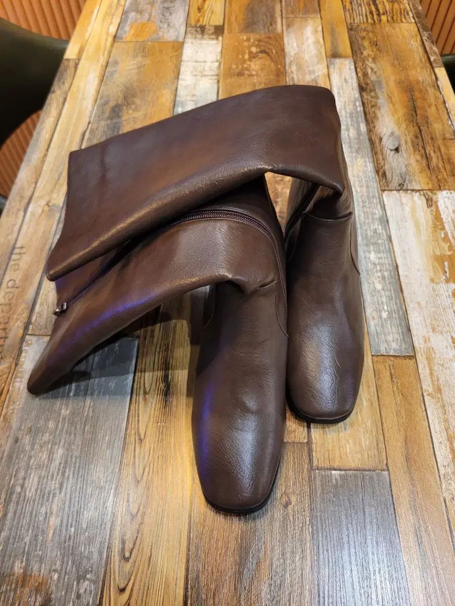 レディース) ウェスタン サイドジッパー ロングブーツ(新品250m)