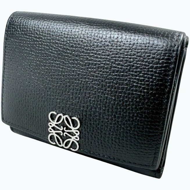 美品】LOEWE ロエベ アナグラム トライフォールド Wホック コンパクト