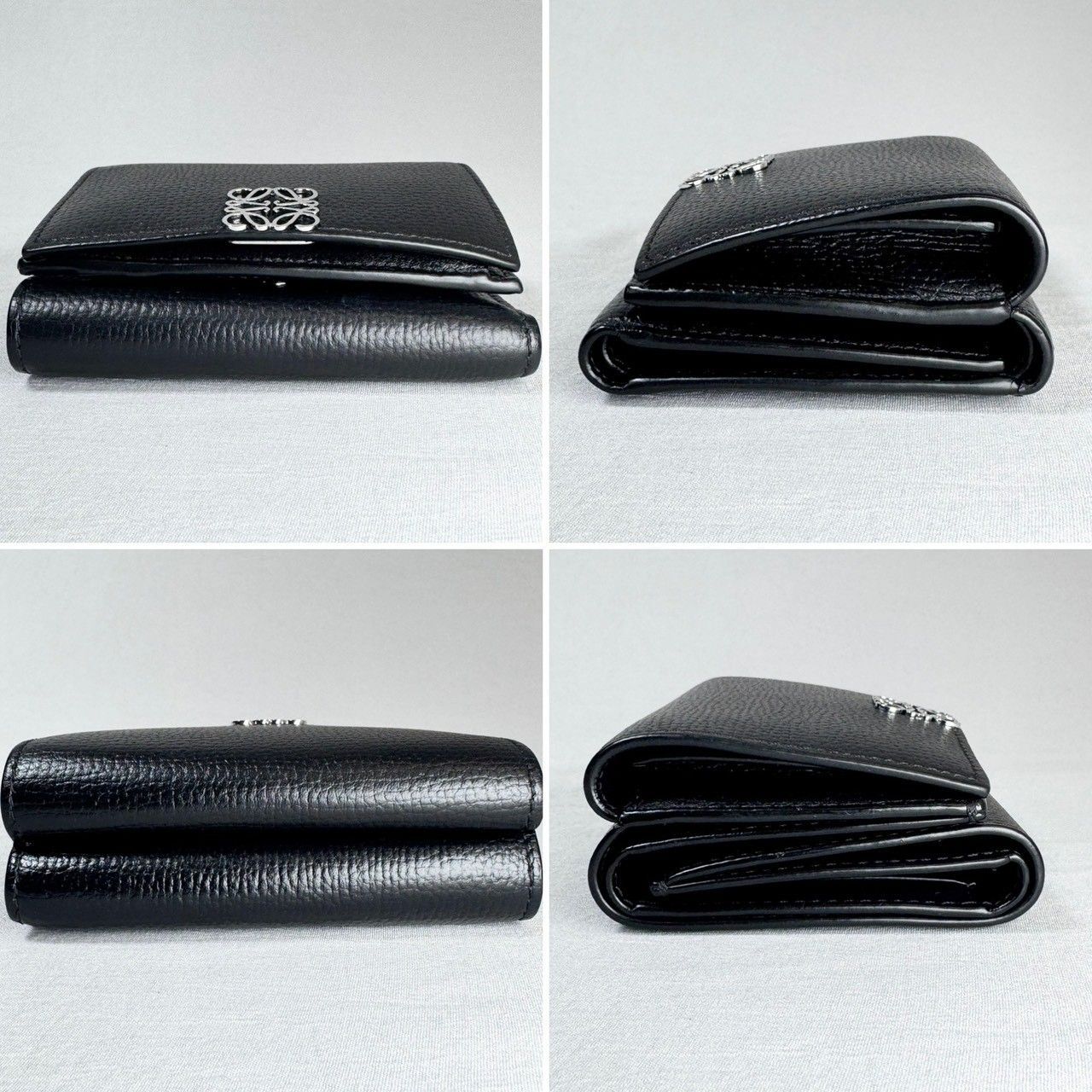 美品】LOEWE ロエベ アナグラム トライフォールド Wホック コンパクト